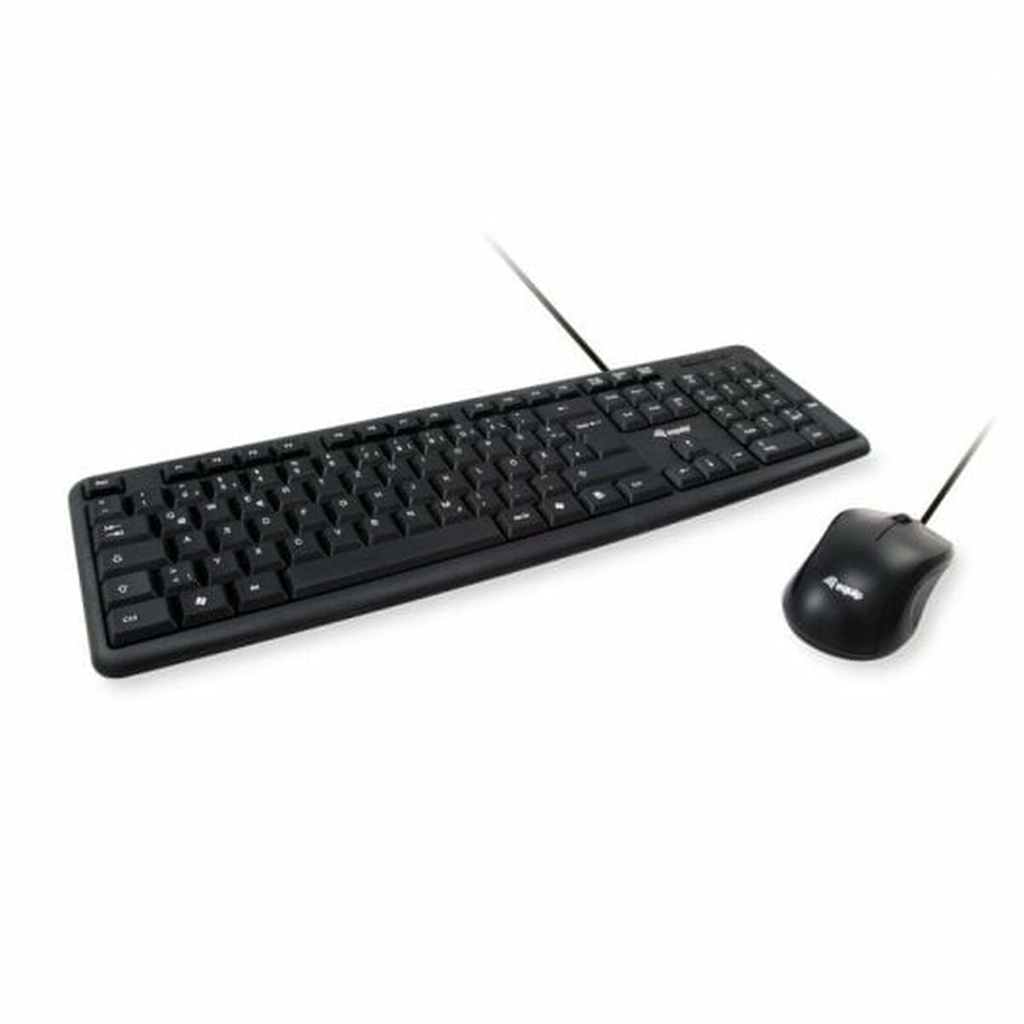 Keyboard and Mouse Equip 245201 Black Spanish Qwerty Spanish