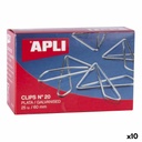 Clips Apli MARIPOSA Nº 20 Silver 60 mm (10 Units)