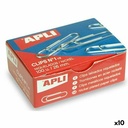 Clips Apli Nº 1½ Plateado Metal Níquel 26 mm (10 Unidades)
