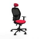 Office Chair with Headrest Jorquera Piqueras y Crespo 1D036N1 Red