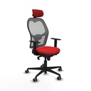 Office Chair with Headrest Jorquera Piqueras y Crespo 1D036G2 Red