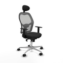 Silla de Oficina con Cabecero Jorquera Piqueras y Crespo 1D086N1 Negro