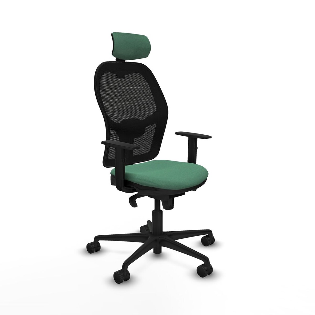 Silla de Oficina con Cabecero Jorquera Piqueras y Crespo 1D036N2 Verde Esmeralda