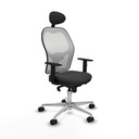 Office Chair with Headrest Jorquera Piqueras y Crespo 1D086N1 Dark grey