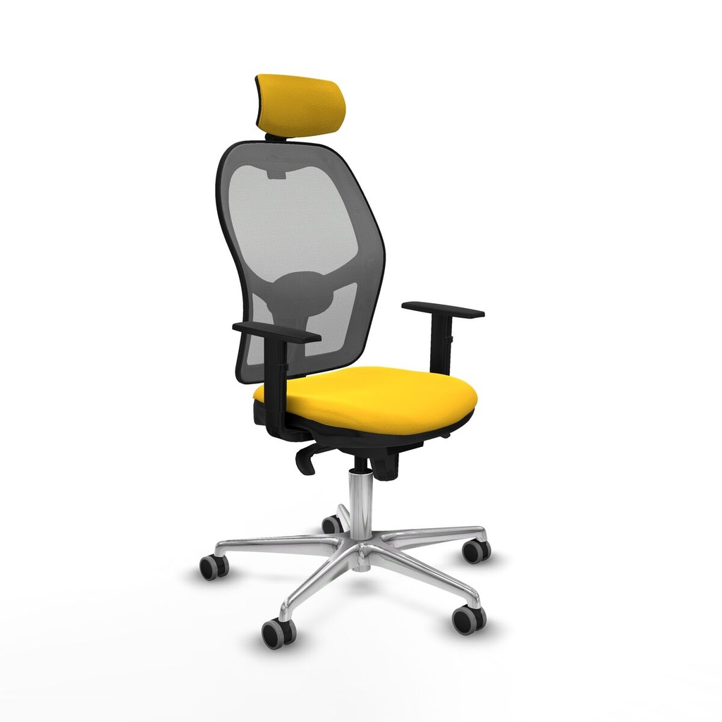 Office Chair with Headrest Jorquera Piqueras y Crespo 1D086G2 Yellow