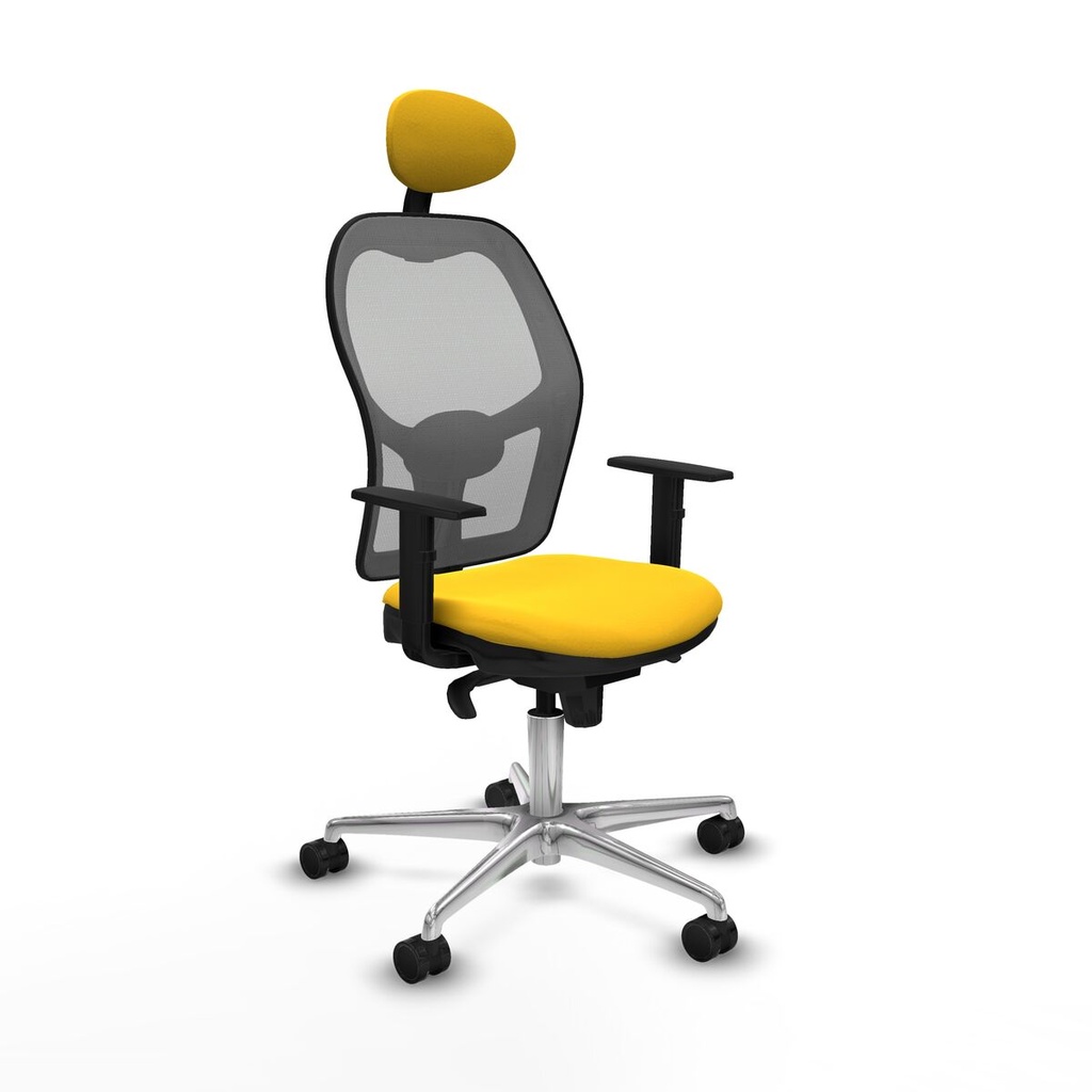 Office Chair with Headrest Jorquera Piqueras y Crespo 1D086N1 Yellow