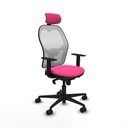 Office Chair with Headrest Jorquera Piqueras y Crespo 1D036N2 Pink
