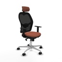 Office Chair with Headrest Jorquera Piqueras y Crespo 1D086N2 Brown Black