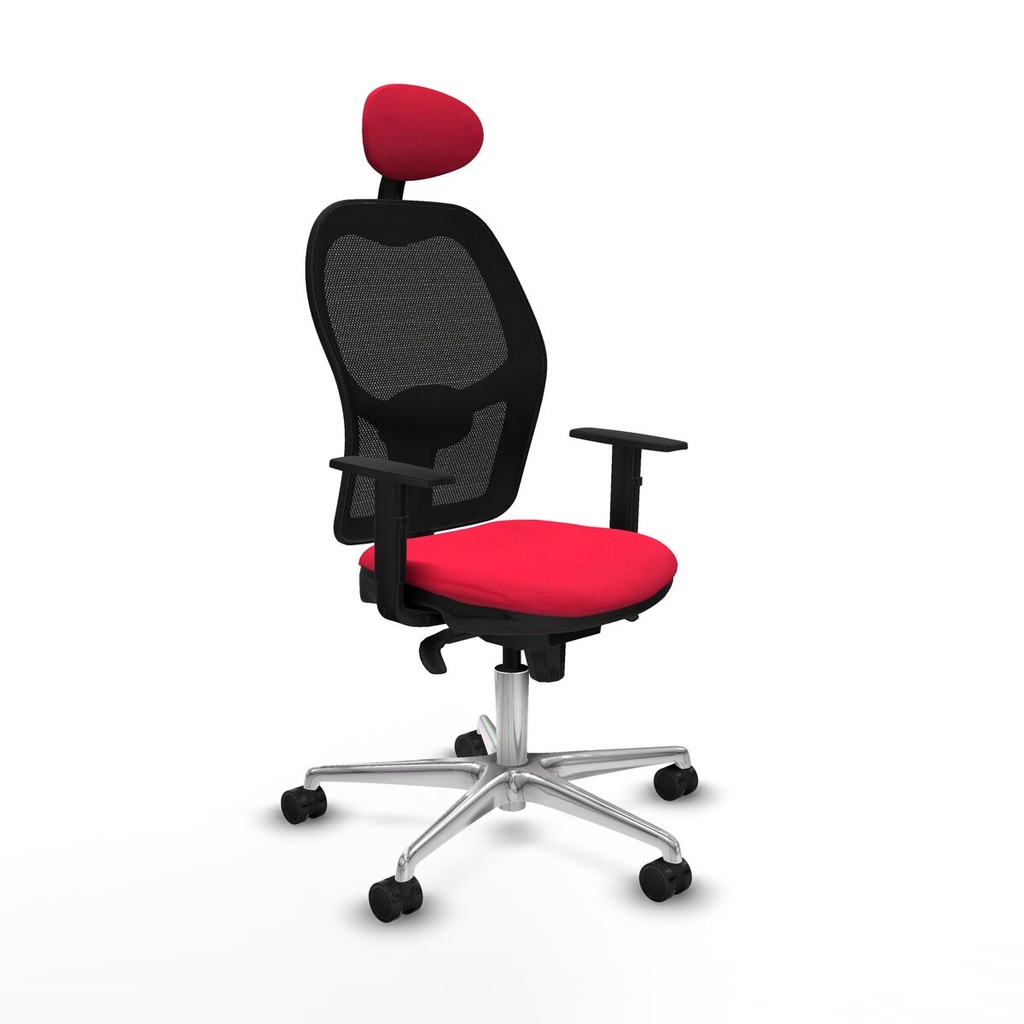 Office Chair with Headrest Jorquera Piqueras y Crespo 1D086N1 Red