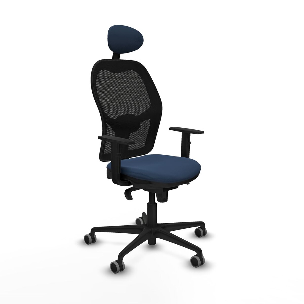 Office Chair with Headrest Jorquera Piqueras y Crespo 1D036G1 Navy Blue