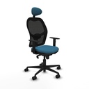 Office Chair Piqueras y Crespo 1D036N1 Black Petroleum green