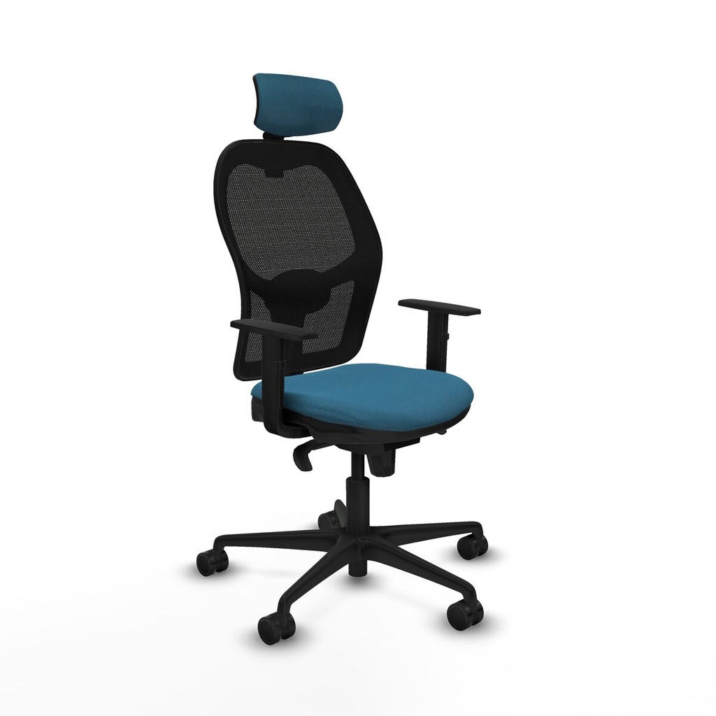 Office Chair Piqueras y Crespo 1D036N2 Black Petroleum green