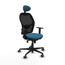 Office Chair Piqueras y Crespo 1D036G1 Black Petroleum green