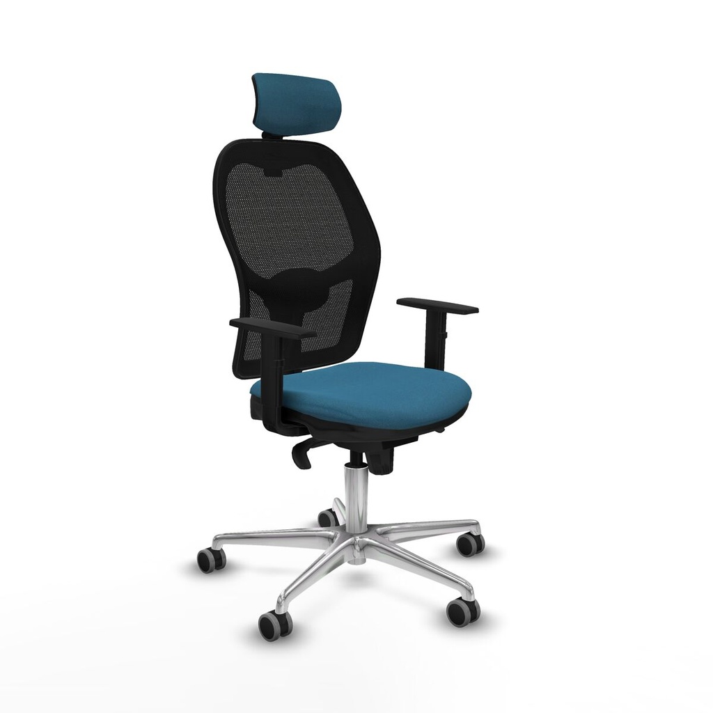Office Chair Piqueras y Crespo 1D086G2 Black Petroleum green