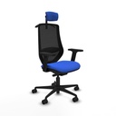 Silla de Oficina con Cabecero Mardos traslack bali Piqueras y Crespo D036N2H Azul