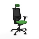 Silla de Oficina con Cabecero Mardos traslack bali Piqueras y Crespo D036N2H Verde