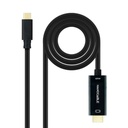 Cable USB-C a HDMI NANOCABLE 10.15.5133 Negro 3 m 4K Ultra HD