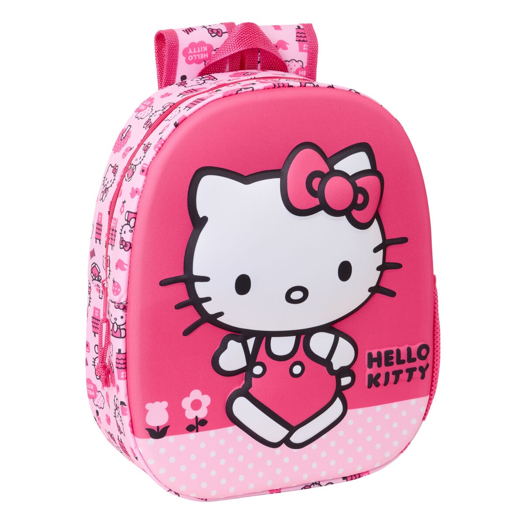 Mochila Infantil Hello Kitty Rosa 27 x 33 x 10 cm 3D