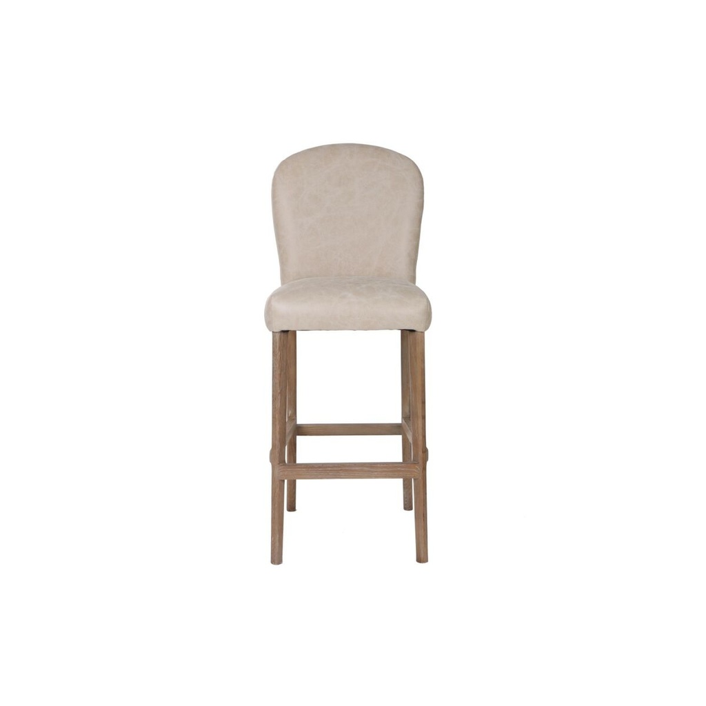 Stool Home ESPRIT White Leather
