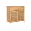 Sideboard Home ESPRIT Light brown Rattan Fir 100 x 40 x 100 cm