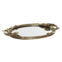 Bandeja DKD Home Decor Espejo Dorado Resina Pájaros (45 x 27 x 3,7 cm)