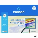 Watercolour paper Canson 6 Sheets 370 g/m² (20 Units)