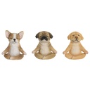 Figura Decorativa Home ESPRIT Marrón Perro 14,5 X 9,5 X 16 CM (3 Unidades)