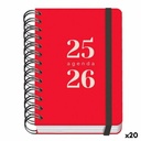 Agenda DOHE GRAMMAR Rojo A6 120 x 170 mm 2025-2026 (20 Unidades)