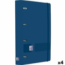 Carpeta de anillas Oxford LIVE&GO Azul marino A4+ (4 Unidades)
