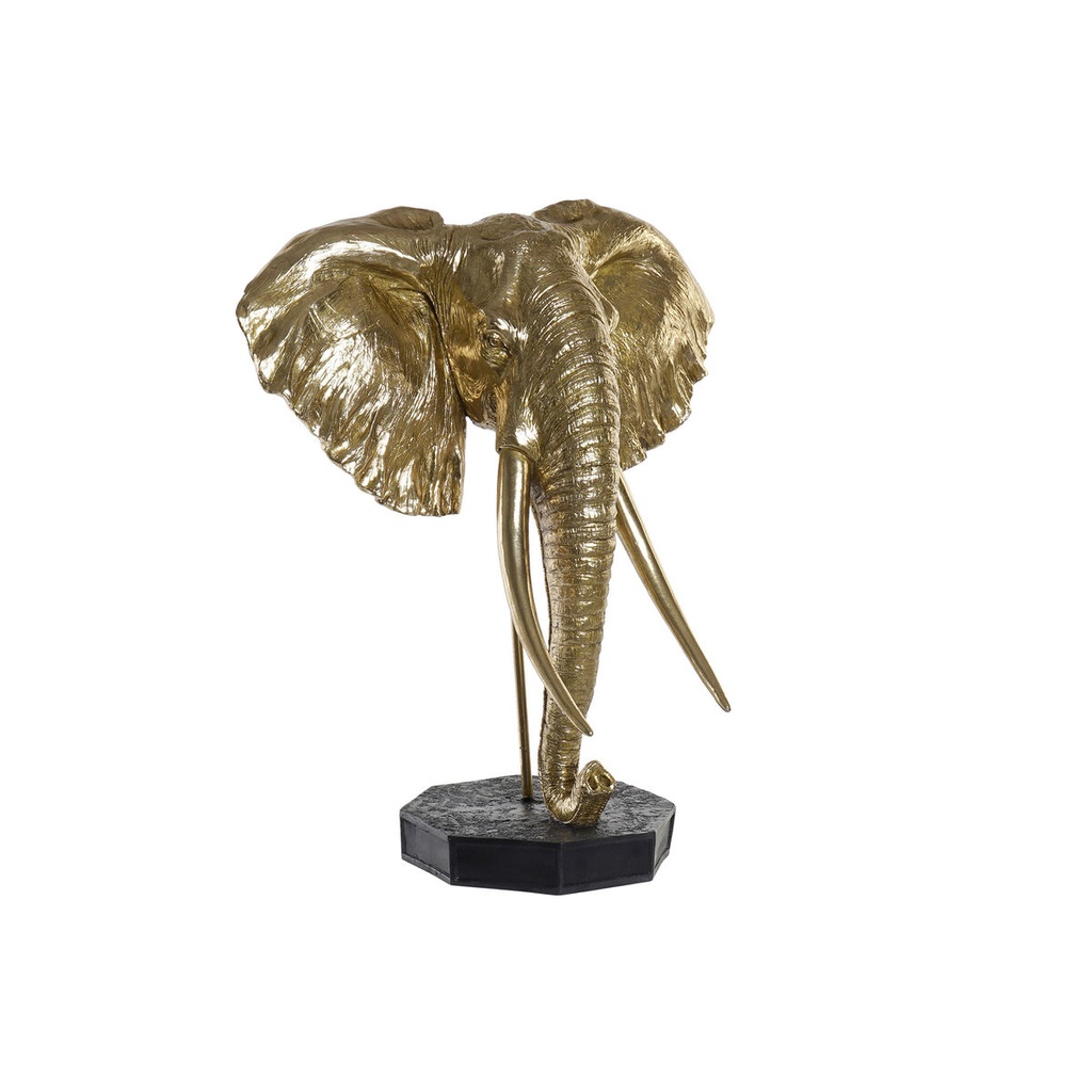 Figura Decorativa DKD Home Decor Negro Dorado Elefante Oriental 60 x 36 x 73 cm