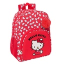 Mochila Escolar Hello Kitty Iconic Blanco Rojo 33 x 42 x 14 cm