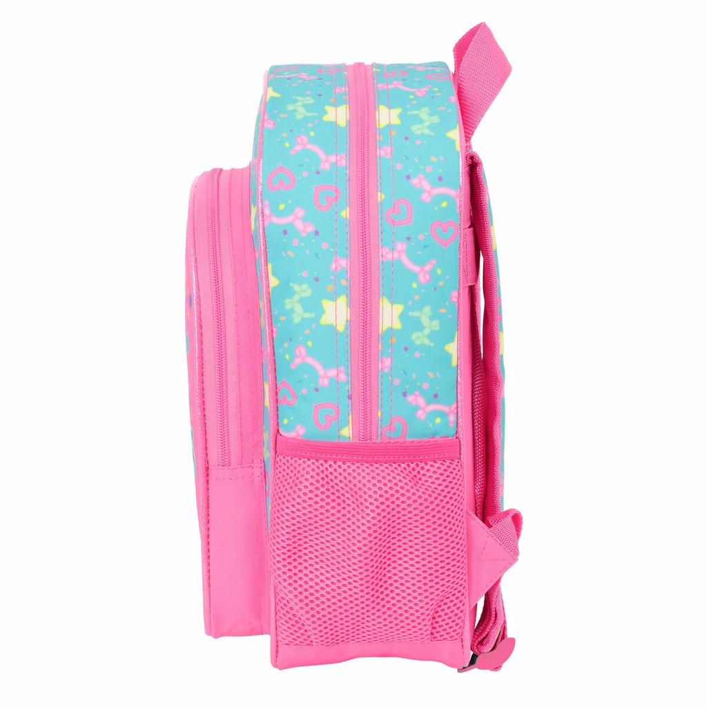School Bag Gabby's Dollhouse Confetti Pink Turquoise 26 x 34 x 11 cm