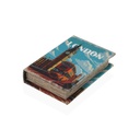 Caja Decorativa Versa London Lienzo Madera MDF