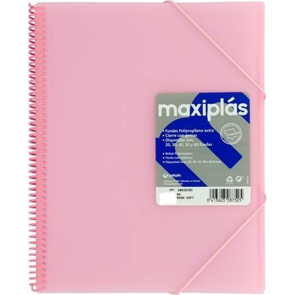 Organiser Folder Grafoplas Light Pink A4