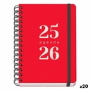 Agenda DOHE GRAMMAR Rojo A5 150 x 210 mm 2025-2026 (20 Unidades)