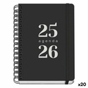 Diary DOHE GRAMMAR Black A5 150 x 210 mm (20 Units)
