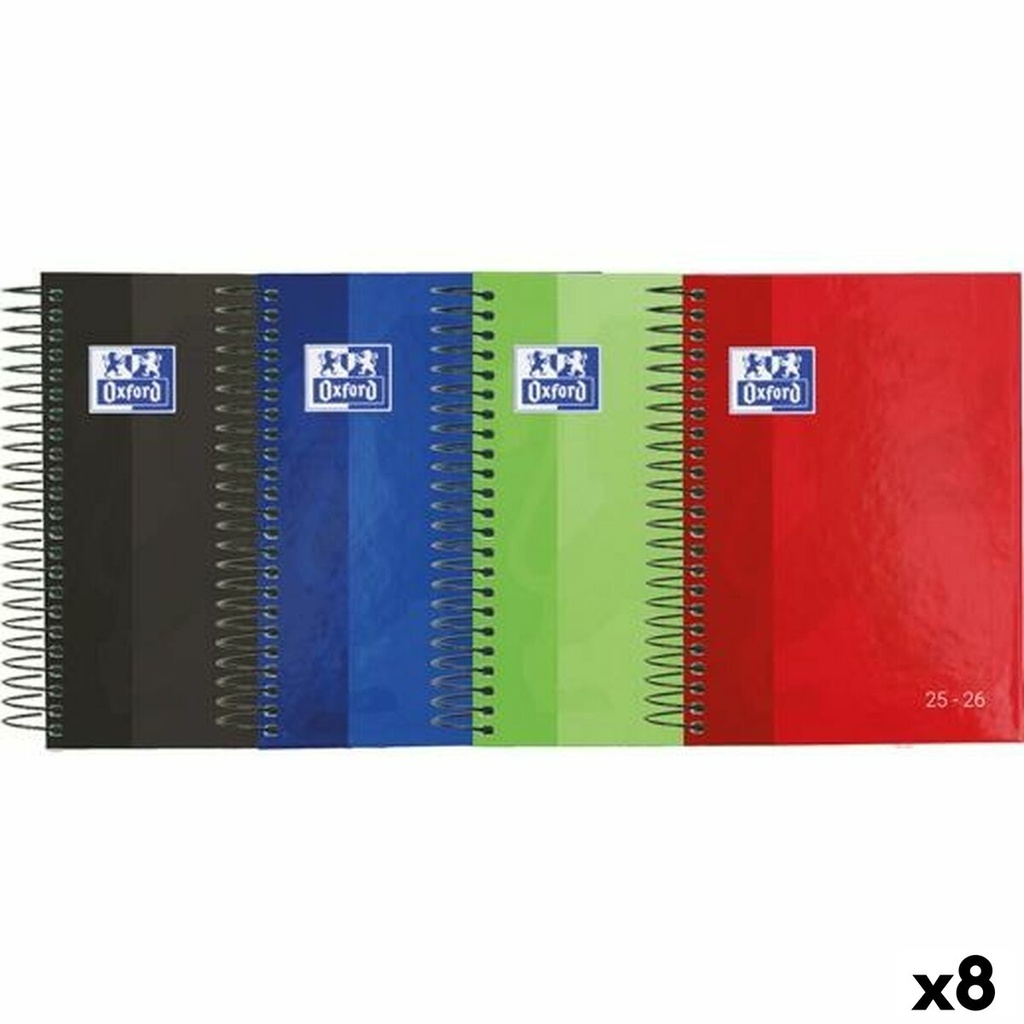 Agenda Oxford SCHOOL 1/8 12 x 18 cm 2025-2026 (8 Unidades)