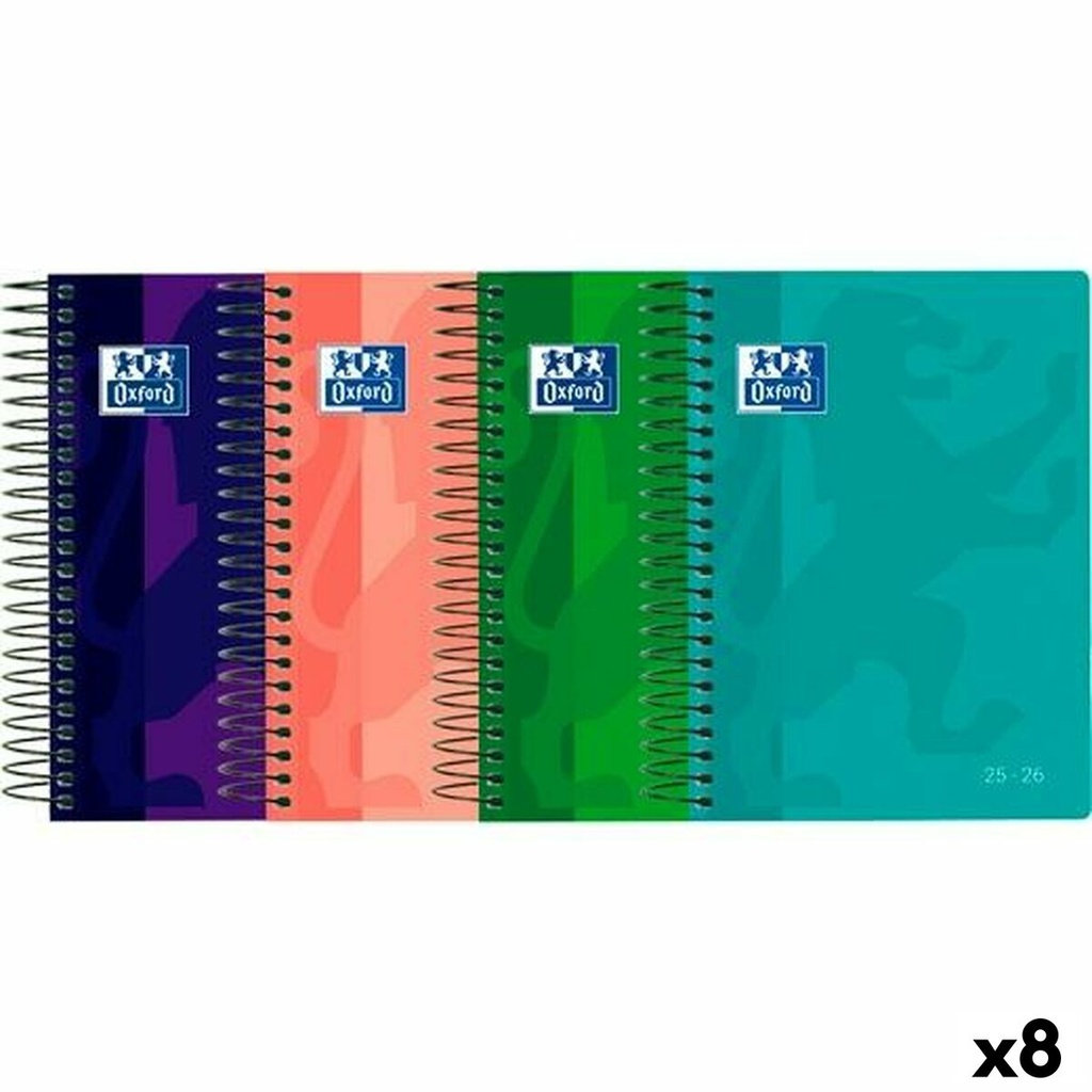 Diary Oxford SCHOOL 1/8 12 x 18 cm 2025-2026 (8 Units)