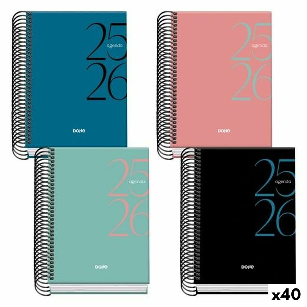 Diary DOHE SYSTEM A6 120 x 170 mm 2025-2026 (40 Units)