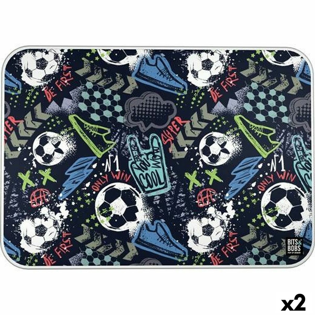 Protective mat Bits&Bobs MATCH Multicolour PVC 47 x 33 cm Tablecloth (2 Units)