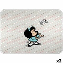 Protective mat Mafalda BIRD Multicolour PVC 47 x 33 cm Tablecloth (2 Units)