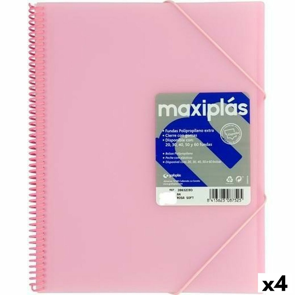 Organiser Folder Grafoplas Light Pink A4 (4 Units)