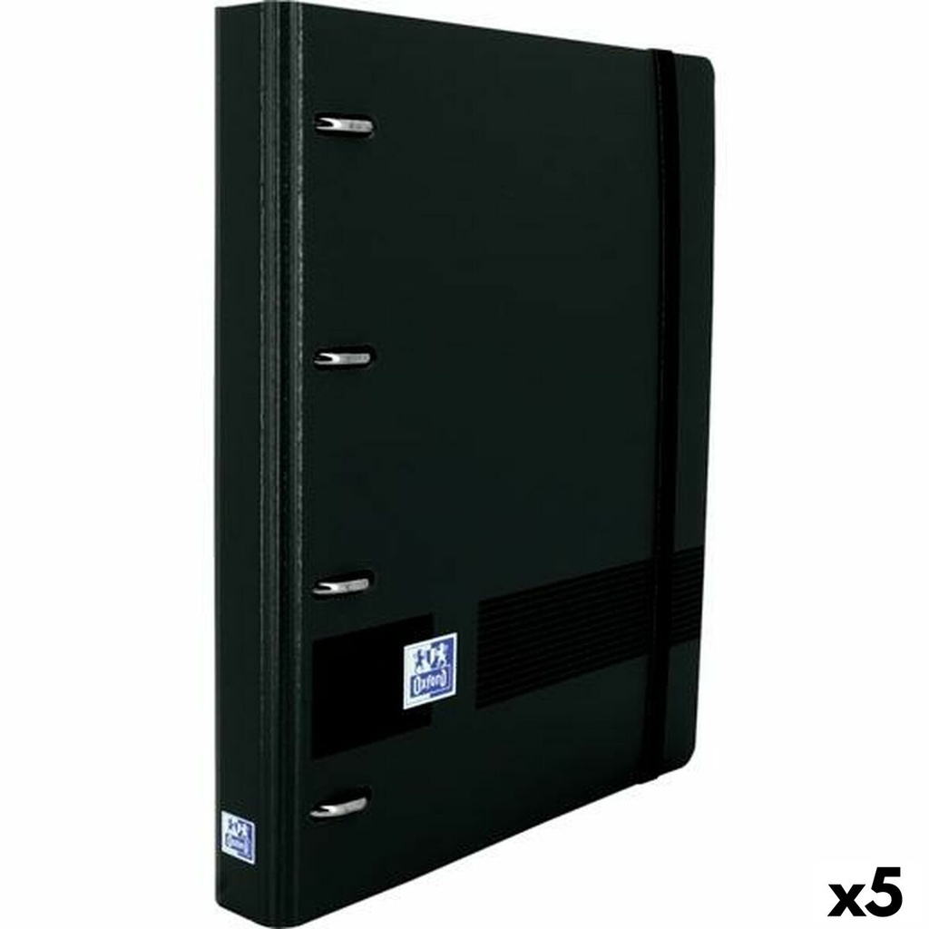 Ring binder Oxford LIVE&GO Black A5+ (5 Units)