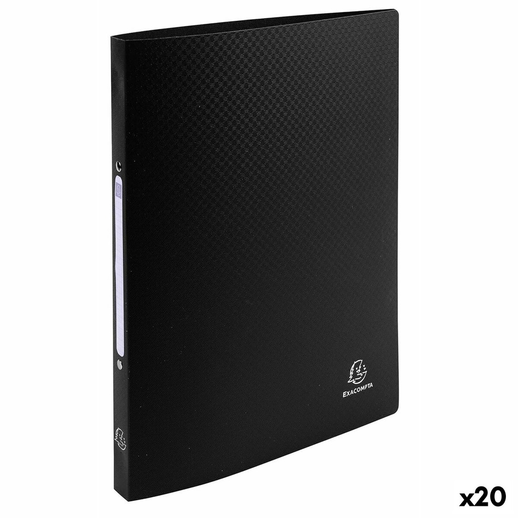 Ring binder Exacompta Black A4 (20 Units)