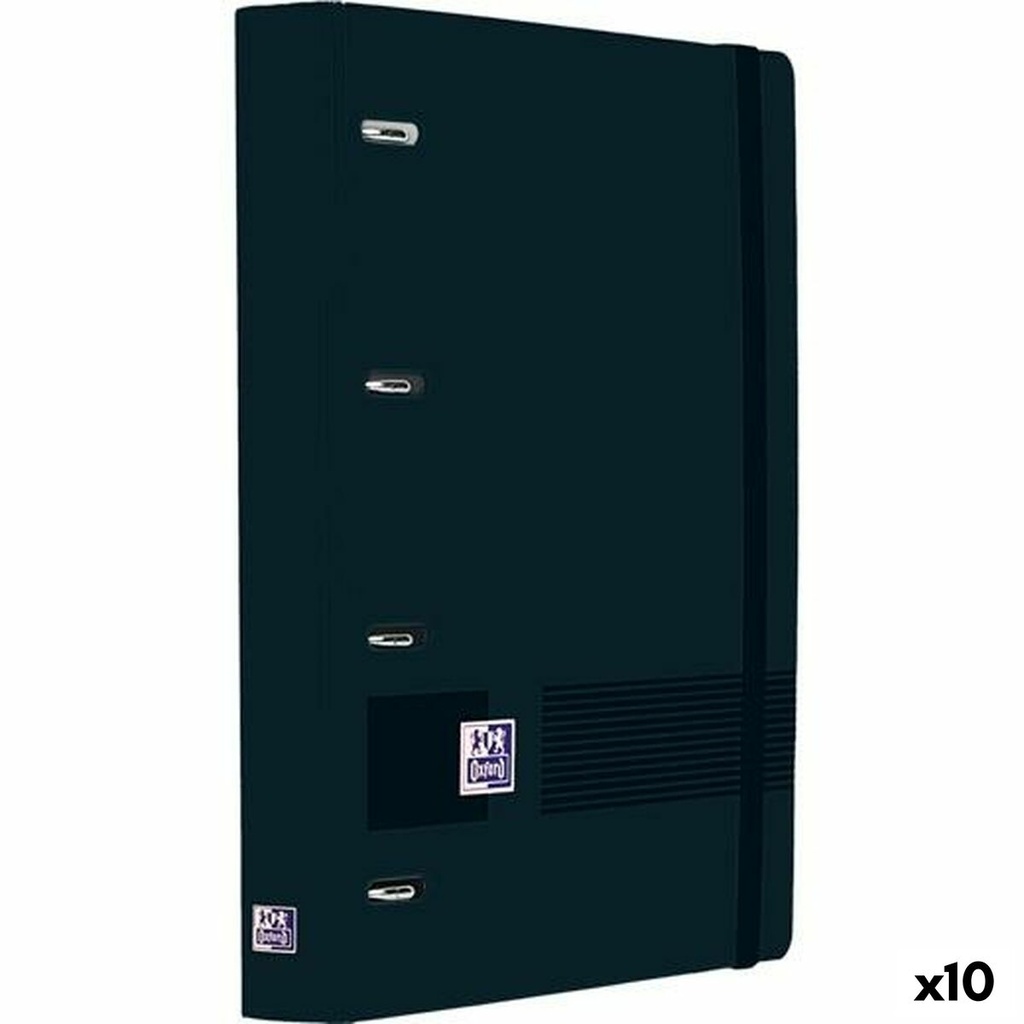 Ring binder Oxford LIVE&GO Black A4+ (10 Units)