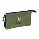 Triple Carry-all El Pulpo   Navy Blue Military green 22 x 12 x 3 cm