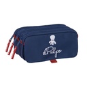 Triple Carry-all El Pulpo Navy Blue 21,5 x 10 x 8 cm