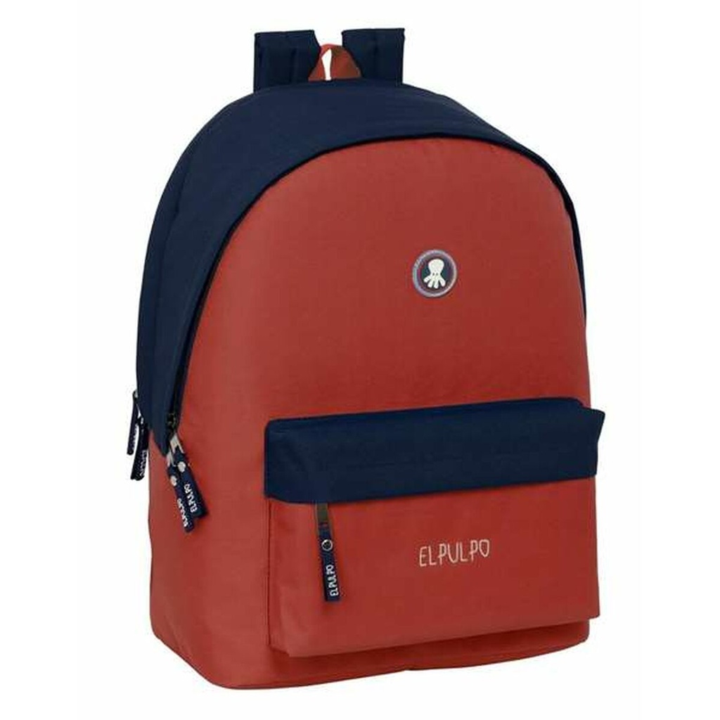 School Bag El Pulpo   Red Navy Blue 31 x 44 x 18 cm