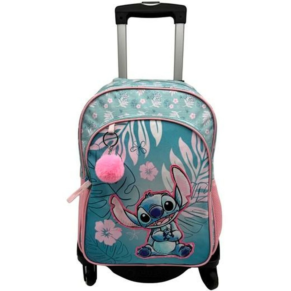 School Rucksack with Wheels Stitch Pink 40 x 30 x 20 cm