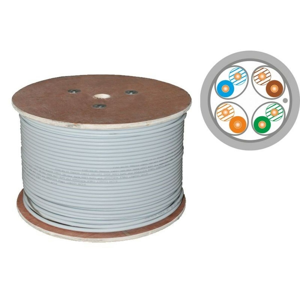 Cable de Red Rígido FTP Categoría 6 Alantec KIFF6ALSOH500D Gris 500 m